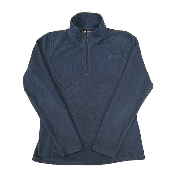 The North Face Jacket Womens M Navy Blue 1/4 Zip Glacier Fleece Pullover Sweater - Picture 3 of 8